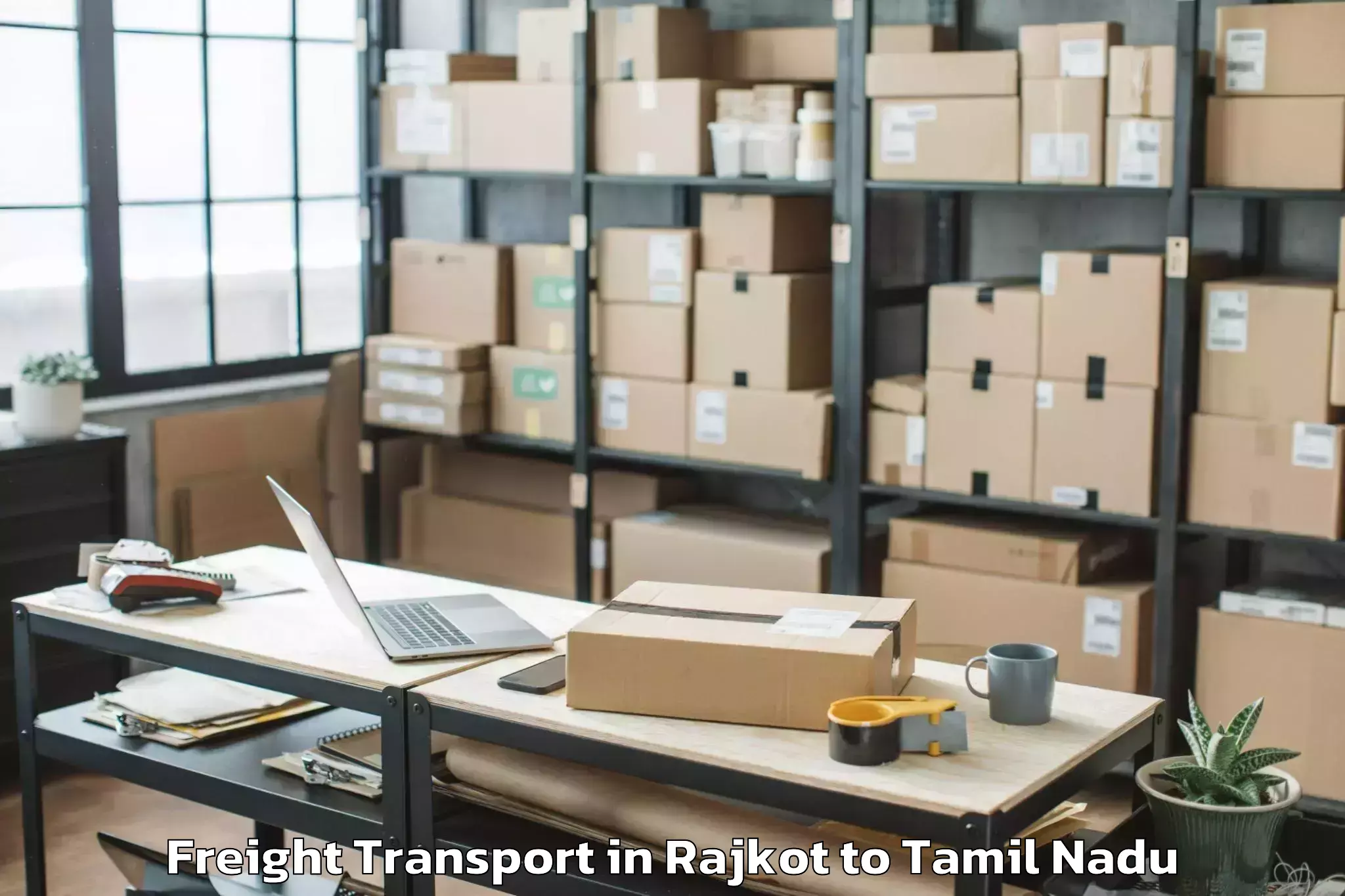 Book Rajkot to Manalurpettai Freight Transport Online